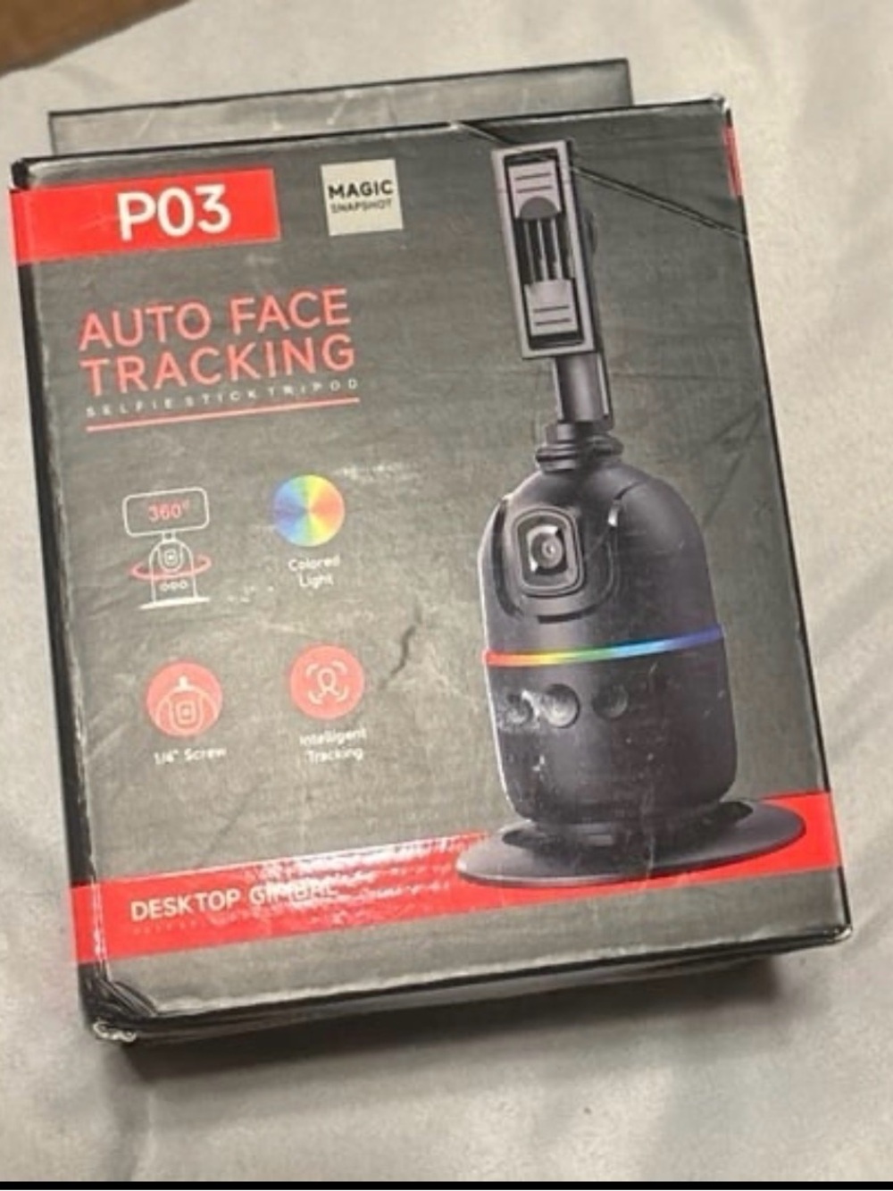 P03 Auto Face Tracking Desktop Gimbal Tripod - Black